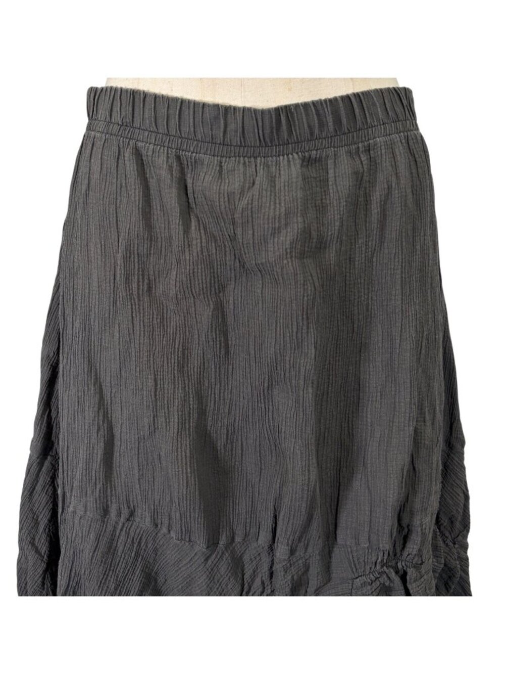 Vintage Dress To Kill Y2K Euro Crinkle Gauze Bubble Ruffle Midi Skirt Size 1 - Picture 6 of 11